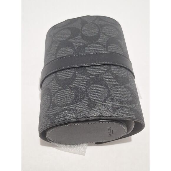 Coach Signature Watch Case Canvas & Leather Charcoal Black - CR404 - Picture 6 of 7